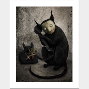 Spooky cat Posters and Art